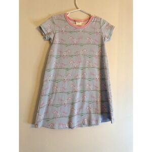 The Beaufort Bonnet Company Polly Play Dress Home to the Horses print Size 5